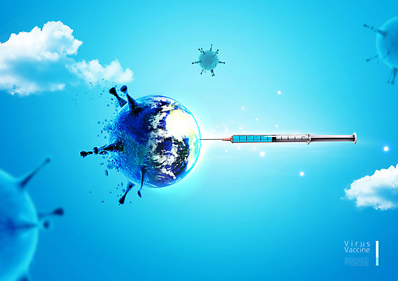 PSD 구름 편집이미지 지구 하늘색 의학 주사기 사람없음 약 바이러스 바이오 백신 전염병 코로나바이러스 백신개발 델타변이바이러스 이미지편집 자연요소 의료기기 파란색 질병 개발 파일형식