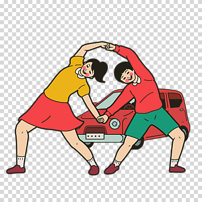 전신 편집이미지 여자 명절 남자 자동차 미소 누끼 사람 성인 두명 설날 추석 손잡기 스트레칭 카툰스타일 PNG 쉬어가기 휴식처 성인만 편집소스 졸음쉼터 전통 기념일 육상교통 모션 휴식 표정 운동 파일형식