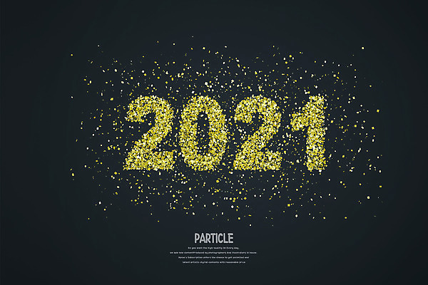 PSD 편집 편집이미지 텍스트 새해 프레임 타이포그라피 사람없음 숫자 노란색 3D 검은색 금색 디지털합성 더스트파티클 편집소스 2021년 이미지편집 편집3D 문자 컬러 연도 파일형식