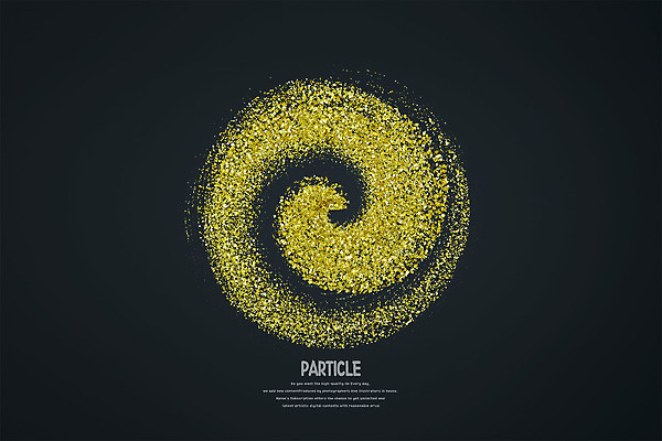 PSD 편집 편집이미지 사람없음 노란색 3D 검은색 금색 회오리 원형 디지털합성 더스트파티클 편집소스 이미지편집 편집3D 도형 컬러 파일형식