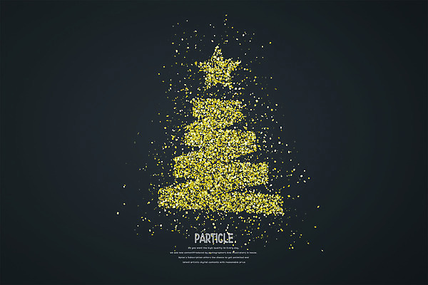 PSD 편집 편집이미지 별 크리스마스 사람없음 크리스마스트리 노란색 3D 검은색 금색 디지털합성 더스트파티클 편집소스 이미지편집 편집3D 자연요소 기념일 컬러 파일형식