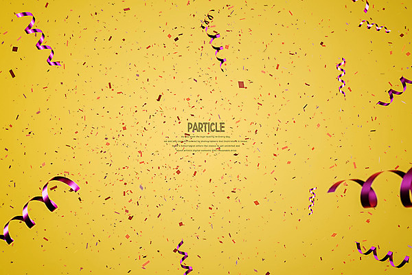 PSD 편집 편집이미지 사람없음 노란색 파티 3D 디지털합성 꽃가루 더스트파티클 편집소스 이미지편집 편집3D 컬러 이벤트 가루 파일형식