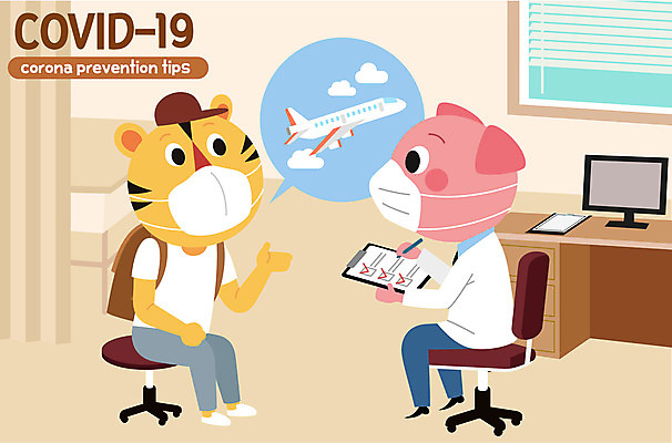 전신 동물캐릭터 해외여행 일러스트 비행기 병원 마스크 사람없음 의사 돼지 호랑이 알림 예방 진료실 코로나바이러스 방역지침 델타변이바이러스 국내일러스트 일러캐릭터 AI파일 동물 캐릭터 해외 여행 포유류 의학 항공교통 대중교통 진료 의료진 바이러스 방역 파일형식 벡터