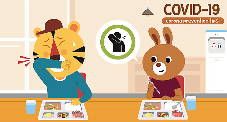 동물캐릭터 일러스트 상반신 사람없음 식당 식사 토끼 호랑이 예방 입가림 소매 식판 기침 코로나바이러스 생활방역 델타변이바이러스 국내일러스트 일러캐릭터 AI파일 동물 캐릭터 포유류 반려동물 상점 가림 바이러스 방역 파일형식 벡터