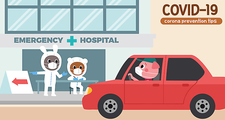 전신 동물캐릭터 일러스트 곰 자동차 병원 마스크 상반신 사람없음 운전 의료진 토끼 돼지 예방 방문 코로나바이러스 드라이브스루 방역복 델타변이바이러스 국내일러스트 일러캐릭터 AI파일 동물 직업 캐릭터 옷 육상교통 포유류 의학 모션 반려동물 바이러스 방역 파일형식 벡터