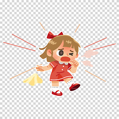 전신 편집이미지 여자 어린이 한명 누끼 소녀 고통 질병 손수건 PNG 기침 발열 소녀한명만 편집소스 1 감정 의학 사람 여자한명만 소녀만 파일형식