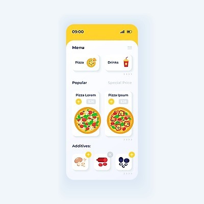 EPS 해외이미지 배너템플릿 웹템플릿 디자인시안 모바일 피자 사람없음 스마트폰 세트 노란색 어플리케이션 서비스 메뉴 모바일템플릿 모바일웹 주문 UI 소셜네트워크 소셜미디어 인터페이스 웹배너 모바일앱 SNS배너 모바일페이지 이미지템플릿 템플릿 배너 컬러 패스트푸드 서양음식 핸드폰 스마트기기 페이지 파일형식 벡터