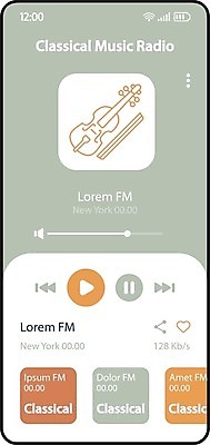 EPS 해외이미지 배너템플릿 음악 웹템플릿 디자인시안 모바일 사람없음 스마트폰 세트 클래식 어플리케이션 바이올린 라디오 모바일템플릿 모바일웹 UI 소셜네트워크 소셜미디어 인터페이스 플레이어 웹배너 모바일앱 SNS배너 모바일페이지 이미지템플릿 템플릿 배너 컨셉 현악기 문화예술 전자제품 핸드폰 스마트기기 페이지 파일형식 벡터