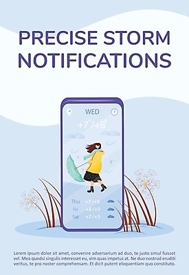 EPS 해외이미지 여자 하늘색 일러스트 우산 모바일 날씨 한명 들기 사람 성인 스마트폰 어플리케이션 성인여자한명만 해외일러스트 1 모션 파란색 핸드폰 스마트기기 여자한명만 성인여자만 파일형식 벡터