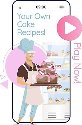 EPS 해외이미지 노년 남자 일러스트 모바일 디저트 한명 들기 스마트폰 케이크 요리사 달콤 레시피 노인남자한명만 해외일러스트 직업 1 음식 모션 사람 성인 핸드폰 스마트기기 맛 남자한명만 노인남자만 파일형식 벡터