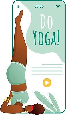 EPS 해외이미지 여자 일러스트 요가 모바일 한명 성인 초록색 스마트폰 요가자세 성인여자한명만 홈트레이닝 오하운 해외일러스트 1 웰빙 컬러 포즈 사람 핸드폰 스마트기기 운동 신조어 여자한명만 성인여자만 파일형식 벡터