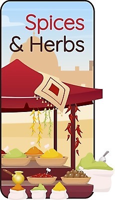 EPS 해외이미지 일러스트 모바일 사람없음 스마트폰 시장 허브 향신료 해외일러스트 식물 핸드폰 스마트기기 향미료 파일형식 벡터