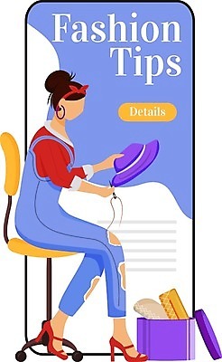 EPS 해외이미지 여자 일러스트 모바일 한명 들기 성인 스마트폰 바느질 디자이너 성인여자한명만 해외일러스트 직업 1 모션 사람 핸드폰 스마트기기 여자한명만 성인여자만 파일형식 벡터