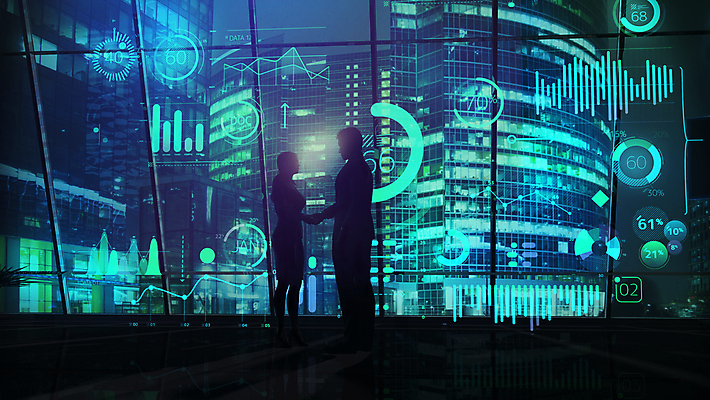 포토 JPG 해외이미지 여자 남자 실루엣 창문 악수 협상 성인 두명 고층빌딩 비즈니스맨 비즈니스우먼 홀로그램 성인만 해외202004 해외포토 비즈니스 촬영기법 사람 손짓 빌딩 직장인 파일형식