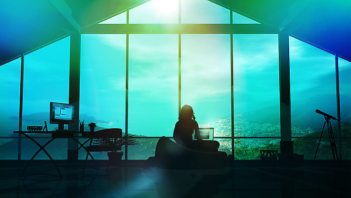 포토 JPG 해외이미지 여자 실루엣 의자 비즈니스 창문 한명 앉기 성인 모니터 책상 성인여자한명만 해외202004 해외포토 1 가구 모션 촬영기법 사람 컴퓨터 여자한명만 성인여자만 파일형식