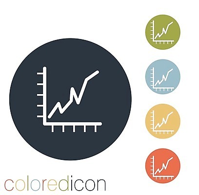 EPS 해외이미지 일러스트 비즈니스 그래프 사람없음 세트 픽토그램 원형 심볼 꺾은선그래프 해외202004 해외일러스트 도형 파일형식 벡터