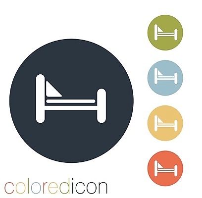 EPS 해외이미지 일러스트 사람없음 세트 픽토그램 침대 원형 심볼 해외202004 해외일러스트 도형 가구 파일형식 벡터