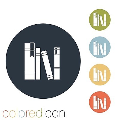 EPS 해외이미지 일러스트 사람없음 책 세트 픽토그램 심볼 책등 해외202004 해외일러스트 파일형식 벡터