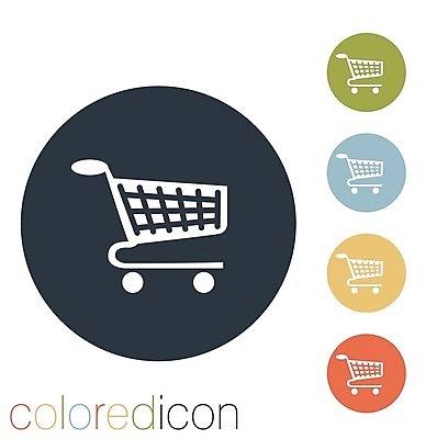 EPS 해외이미지 일러스트 비즈니스 모바일 사람없음 세트 픽토그램 쇼핑카 원형 심볼 온라인쇼핑 모바일쇼핑 해외202004 해외일러스트 도형 쇼핑 카트 온라인 파일형식 벡터