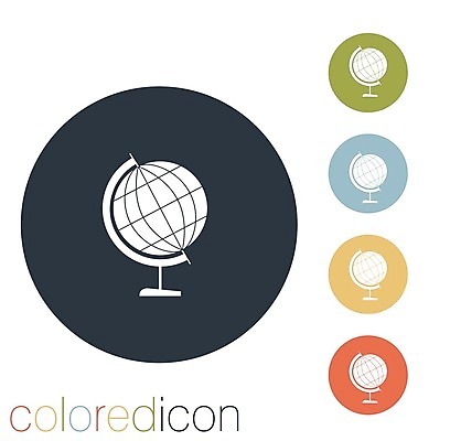 EPS 해외이미지 일러스트 비즈니스 사람없음 세트 픽토그램 지구본 원형 심볼 해외202004 해외일러스트 도형 파일형식 벡터