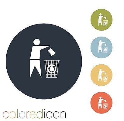 EPS 해외이미지 일러스트 사람모양 사람없음 세트 픽토그램 쓰레기통 쓰레기 버리기 심볼 해외202004 해외일러스트 모양 모션 파일형식 벡터