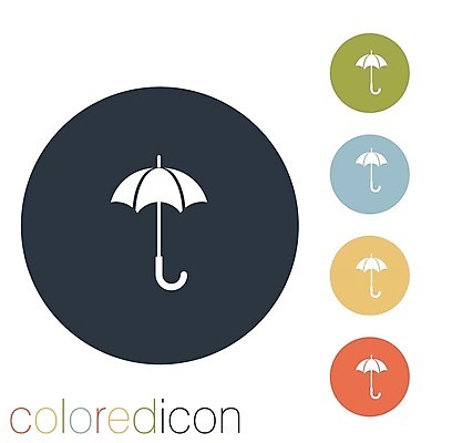 EPS 해외이미지 일러스트 우산 사람없음 세트 픽토그램 심볼 해외202004 해외일러스트 파일형식 벡터