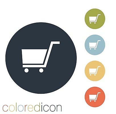 EPS 해외이미지 일러스트 비즈니스 모바일 사람없음 세트 픽토그램 쇼핑카 원형 심볼 온라인쇼핑 모바일쇼핑 해외202004 해외일러스트 도형 쇼핑 카트 온라인 파일형식 벡터