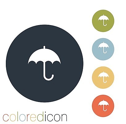 EPS 해외이미지 일러스트 우산 사람없음 세트 픽토그램 심볼 해외202004 해외일러스트 파일형식 벡터