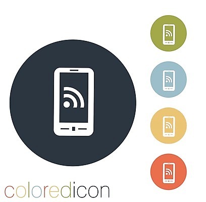 EPS 해외이미지 일러스트 비즈니스 사람없음 스마트폰 픽토그램 원형 메시지 심볼 와이파이 해외202004 해외일러스트 도형 핸드폰 스마트기기 무선인터넷 파일형식 벡터