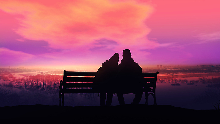 포토 JPG 해외이미지 라이프스타일 커플 여자 남자 실루엣 여행 벤치 자연 휴가 휴식 앉기 성인 두명 기댐 일몰 성인만 해외202004 해외포토 컨셉 의자 관계 모션 촬영기법 사람 생활 노을 생태계 파일형식