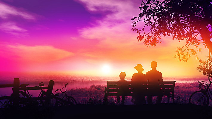 포토 JPG 해외이미지 나무 라이프스타일 여자 남자 실루엣 호수 어린이 여행 가족 자연 휴가 휴식 앉기 소년 상반신 성인 세명 일출 일몰 해외202004 해외포토 식물 컨셉 관계 모션 촬영기법 사람 생활 노을 생태계 파일형식