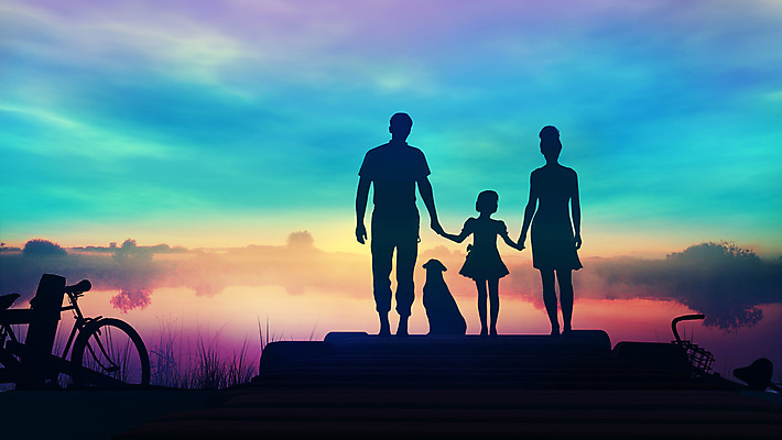 포토 JPG 해외이미지 전신 한마리 라이프스타일 여자 남자 실루엣 호수 어린이 여행 가족 자연 휴가 휴식 서기 성인 세명 일출 손잡기 일몰 개 해외202004 해외포토 1 컨셉 포유류 관계 모션 촬영기법 사람 생활 노을 생태계 파일형식