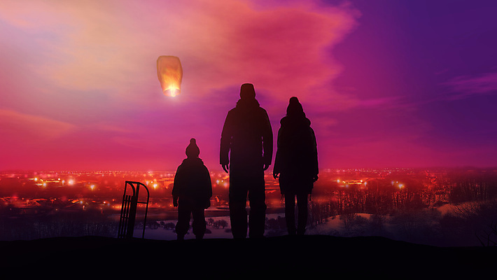 포토 JPG 해외이미지 전신 라이프스타일 여자 남자 실루엣 여행 가족 휴가 휴식 서기 성인 빨간색 세명 산책 등불 어린이날 해외202004 해외포토 기념일 컬러 컨셉 관계 모션 조명 촬영기법 사람 생활 파일형식