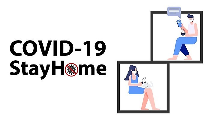 EPS 해외이미지 여자 남자 일러스트 비즈니스 모바일 마스크 들기 사람 성인 두명 스마트폰 메시지 재택근무 성인만 코로나바이러스 사회적거리두기 포스트코로나 온택트 델타변이바이러스 위드코로나 해외일러스트 캠페인 모션 핸드폰 스마트기기 바이러스 사회이슈 파일형식 벡터