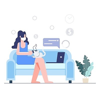 EPS 해외이미지 한마리 일러스트 비즈니스 집안 마스크 한명 사람 앉기 성인 노트북 소파 고양이 업무 재택근무 성인여자한명만 코로나바이러스 포스트코로나 위드코로나 해외일러스트 1 의자 포유류 모션 실내 전자제품 반려동물 작업 바이러스 사회이슈 여자한명만 성인여자만 파일형식 벡터