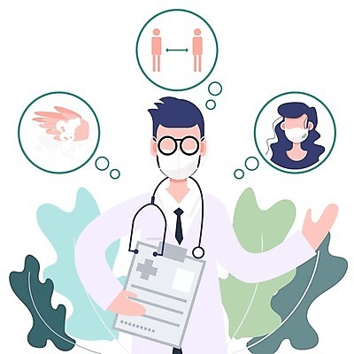 EPS 해외이미지 여자 남자 일러스트 청진기 마스크 들기 상반신 성인 두명 건강관리 의사 예방 손씻기 성인만 코로나바이러스 사회적거리두기 생활방역 포스트코로나 델타변이바이러스 위드코로나 해외일러스트 캠페인 의료기기 모션 건강 관리 사람 의료진 바이러스 씻기 사회이슈 방역 파일형식 벡터