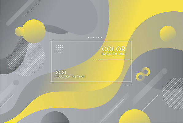 백그라운드 일러스트 사람없음 노란색 회색 패턴백그라운드 원형 입체 그라데이션 기하학 2021년 트렌드컬러 얼티메이트그레이 일루미네이팅 국내일러스트 AI파일 도형 컬러 무늬 패턴 연도 파일형식 벡터 트랜드컬러