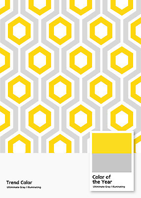 백그라운드 일러스트 사람없음 노란색 회색 패턴백그라운드 육각형 지오메트릭 2021년 트렌드컬러 얼티메이트그레이 일루미네이팅 국내일러스트 AI파일 도형 컬러 패턴 연도 파일형식 벡터 트랜드컬러