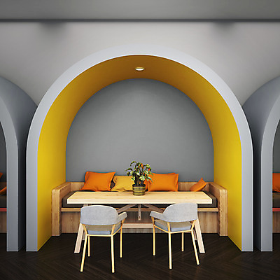 PSD 편집 편집이미지 의자 탁자 사람없음 인테리어 소파 노란색 3D 회색 디지털합성 편집소스 2021년 트렌드컬러 얼티메이트그레이 일루미네이팅 편집3D 디자인 컬러 가구 연도 파일형식 트랜드컬러