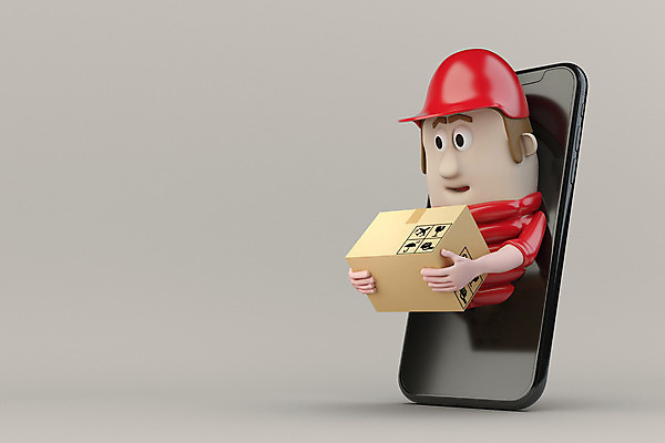 PSD 편집 편집이미지 남자 한명 들기 상반신 성인 스마트폰 3D 회색 택배기사 배송 디지털합성 택배 택배상자 성인남자한명만 편집소스 비대면서비스 편집3D 1 컬러 모션 사람 핸드폰 스마트기기 상자 운송업 배달원 서비스 남자한명만 성인남자만 파일형식 언택트