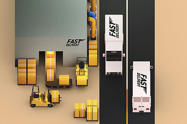 PSD 편집 편집이미지 사람없음 3D 트럭 디지털합성 지게차 화물트럭 택배상자 물류창고 컨베어밸트 편집소스 물류센터 재고 편집3D 자동차 상자 기계 중장비 상품 창고 택배 파일형식