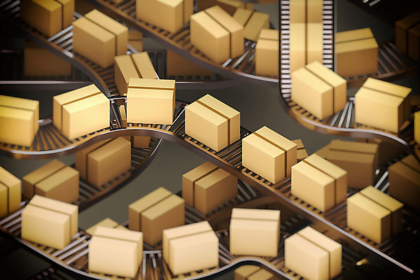 PSD 편집 편집이미지 이동 사람없음 갈색 3D 디지털합성 택배상자 컨베어밸트 편집소스 편집3D 컬러 컨셉 상자 기계 택배 파일형식