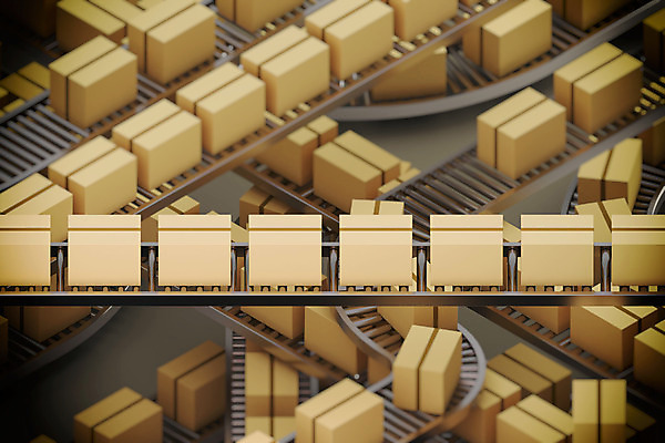 PSD 편집 편집이미지 이동 사람없음 갈색 3D 디지털합성 택배상자 컨베어밸트 편집소스 편집3D 컬러 컨셉 상자 기계 택배 파일형식