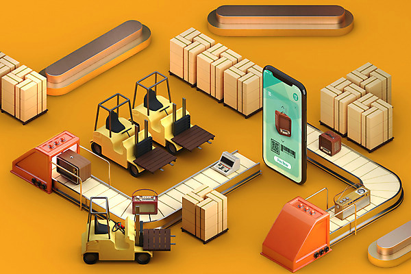 PSD 편집 편집이미지 모바일 사람없음 스마트폰 3D 주황색 배송 디지털합성 바코드 모바일쇼핑 지게차 과정 택배상자 QR코드 컨베어밸트 온라인구매 편집소스 편집3D 컬러 컨셉 핸드폰 스마트기기 상자 기계 중장비 택배 온라인쇼핑 파일형식