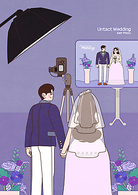 전신 PSD 부부 드레스 여자 남자 화분 결혼 일러스트 모바일 면사포 서기 들기 정장 여러명 성인 카메라 모니터 손잡기 보라색 셀프카메라 신랑신부 조명장치 성인만 셀프웨딩 언택트 셀프스튜디오 국내일러스트 커플 옷 신부_웨딩 컬러 다수 신랑 모션 스튜디오 사람 이벤트 전자제품 컴퓨터 사진촬영 장비 결혼소품 사진관 파일형식 웨딩촬영