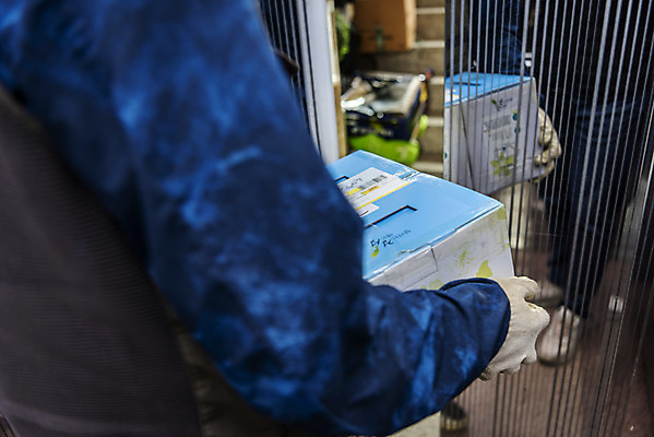 포토 JPG 주간 남자 실내 한명 서기 들기 상반신 성인 옆모습 30대 한국인 택배기사 엘리베이터 배송 택배 택배상자 성인남자한명만 국내포토 자연요소 1 뷰포인트 모션 사람 동양인 내부 장년 상자 운송업 배달원 남자한명만 성인남자만 파일형식