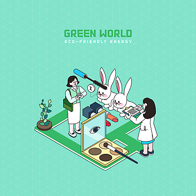 전신 PSD 여자 두마리 일러스트 들기 성인 두명 자연보호 그린캠페인 립스틱 토끼 연구원 마스카라 친환경 동물보호 반대 아이섀도 동물실험 민트색 섀도우팔레트 성인여자만 비건화장품 국내일러스트 직업 캠페인 컬러 2 포유류 모션 자연 실험 사람 반려동물 환경 화장품 보호 사회이슈 천연화장품 여자만 성인만 파일형식