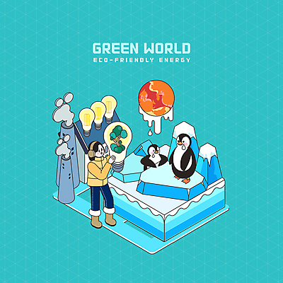 전신 PSD 여자 지구 두마리 일러스트 전구 공장 한명 서기 들기 성인 자연보호 그린캠페인 그린에너지 연기 친환경 펭귄 빙하 청록색 지구온난화 개발 성인여자한명만 국내일러스트 녹이기 1 캠페인 컬러 2 공업 모션 자연 조류 사람 환경 에너지 보호 기후변화 여자한명만 성인여자만 파일형식