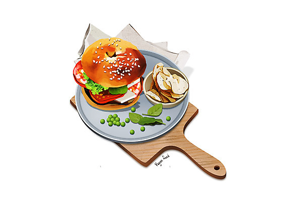 PSD 그릇 접시 빵 토마토 일러스트 치즈 콩 사람없음 버섯 감자튀김 햄버거 완두콩 채식 패티 나무도마 콩고기 비건음식 국내일러스트 식기 음식 채소 유제품 곡류 감자 도마 패스트푸드 목재 튀김 파일형식 베지푸드 비건