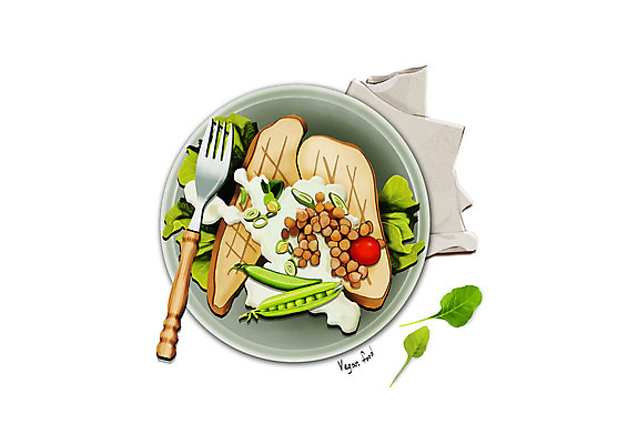 PSD 접시 포크 토마토 일러스트 콩 스테이크 사람없음 상추 완두콩 채식 콩고기 비건음식 국내일러스트 식기 음식 채소 곡류 서양음식 파일형식 베지푸드 비건